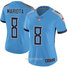 Womens Tennessee Titans #8 Marcus Mariota Authentic Light Blue Alternate Vapor Jersey Bestplayer